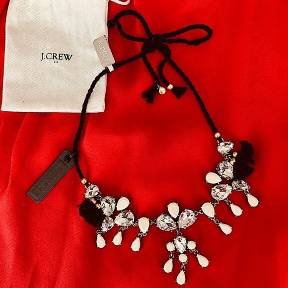 Authentic J Crew adjustable crystal necklace NWT - Picture 1 of 6